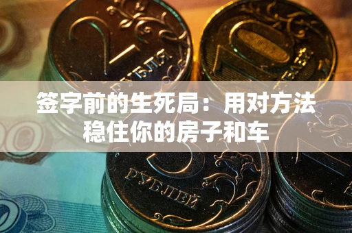 武汉签字前的生死局：用对方法稳住你的房子和车