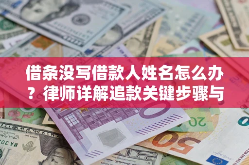 武汉借条没写借款人姓名怎么办？律师详解追款关键步骤与证据链构建