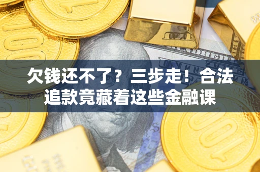 武汉欠钱还不了？三步走！合法追款竟藏着这些金融课