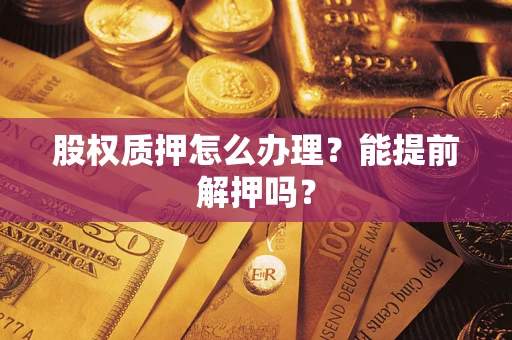 武汉股权质押怎么办理？能提前解押吗？